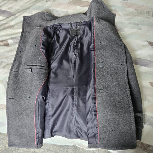 Aritzia Talula Babaton Grey Wool Cashmere Blend Pea Coat XXS - Picture 6 of 8